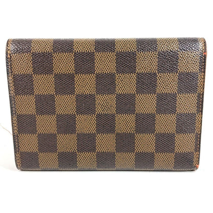 Louis Vuitton Trifold Wallet Porte Tresor Loue Tuy Papier Damier Canvas Ebene — view 2