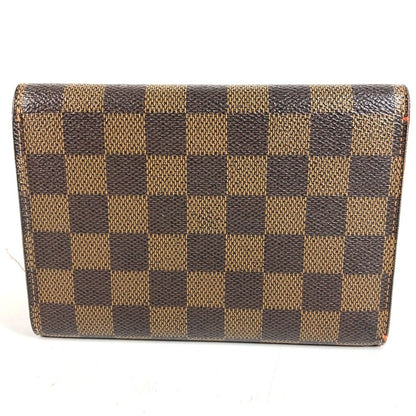 Louis Vuitton Trifold Wallet Porte Tresor Loue Tuy Papier Damier Canvas Ebene — view 7