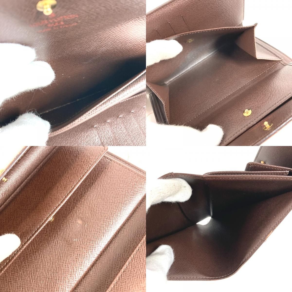 Louis Vuitton Trifold Wallet Porte Tresor Loue Tuy Papier Damier Canvas Ebene — view 9