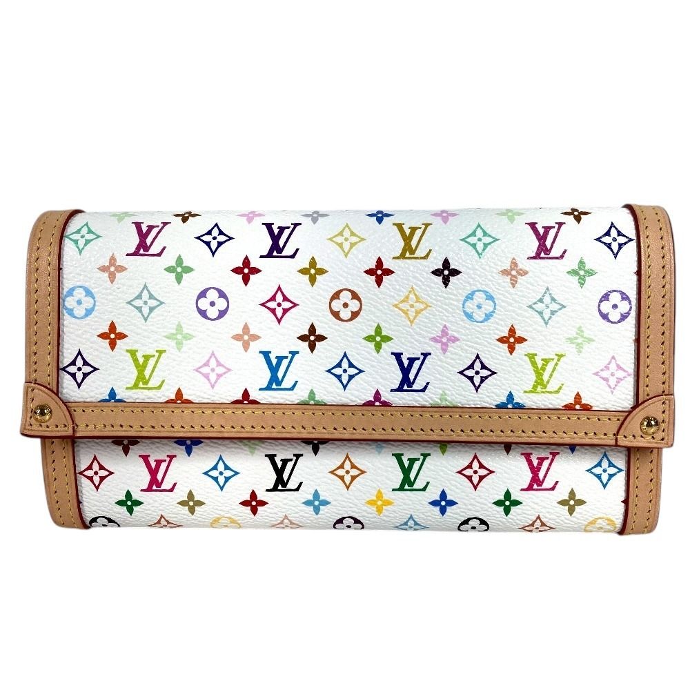 Louis Vuitton Wallet Portefeuille Sarah NM Monogram Multicolor Canvas Blanc