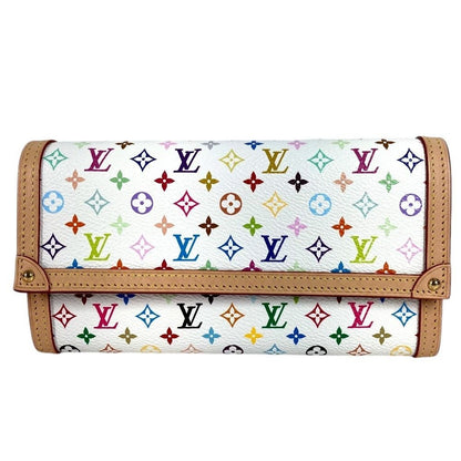 Louis Vuitton Wallet Portefeuille Sarah NM Monogram Multicolor Canvas Blanc