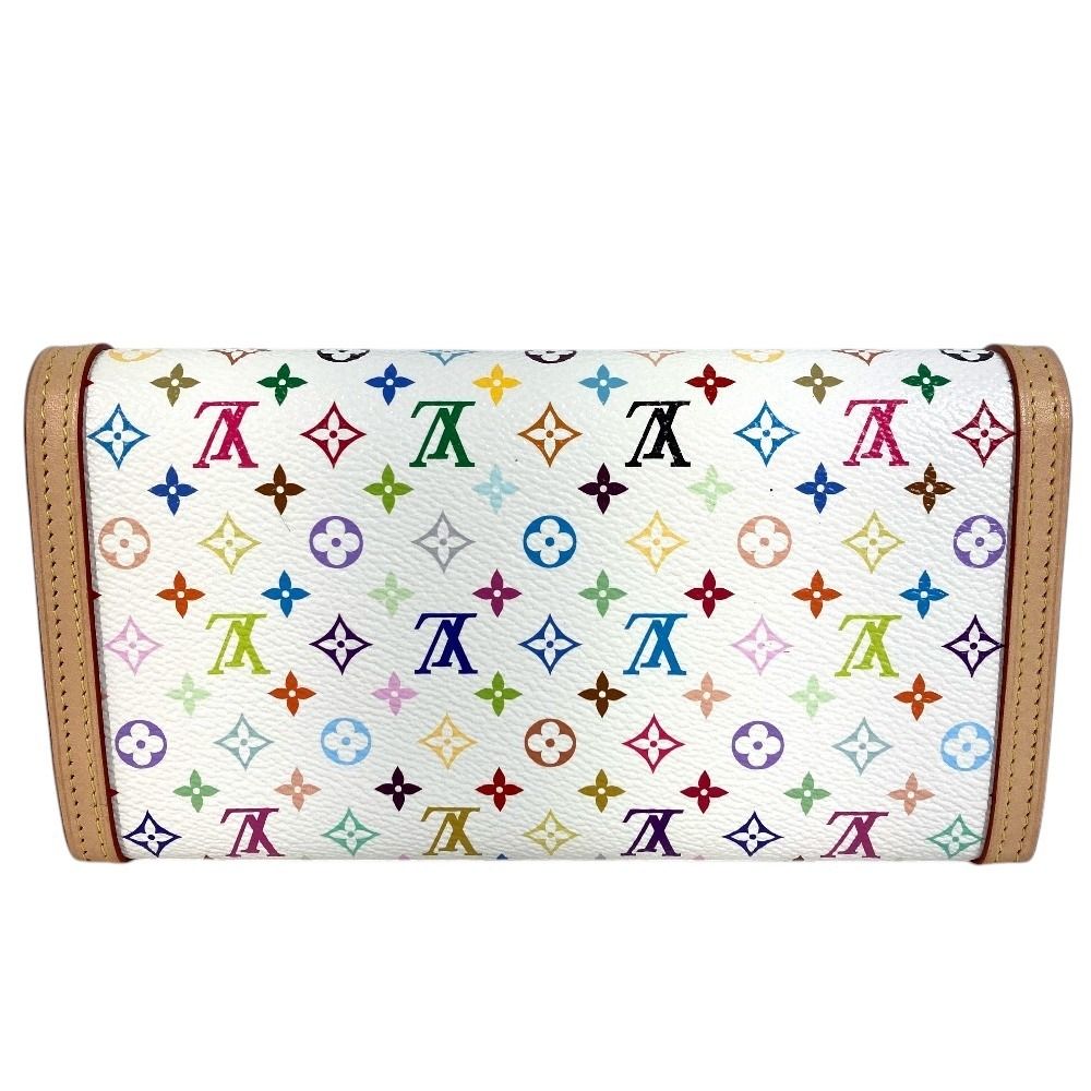 Louis Vuitton Wallet Portefeuille Sarah NM Monogram Multicolor Canvas Blanc — view 4