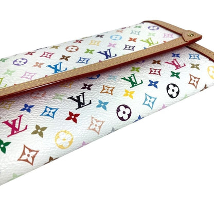 Louis Vuitton Wallet Portefeuille Sarah NM Monogram Multicolor Canvas Blanc — view 6