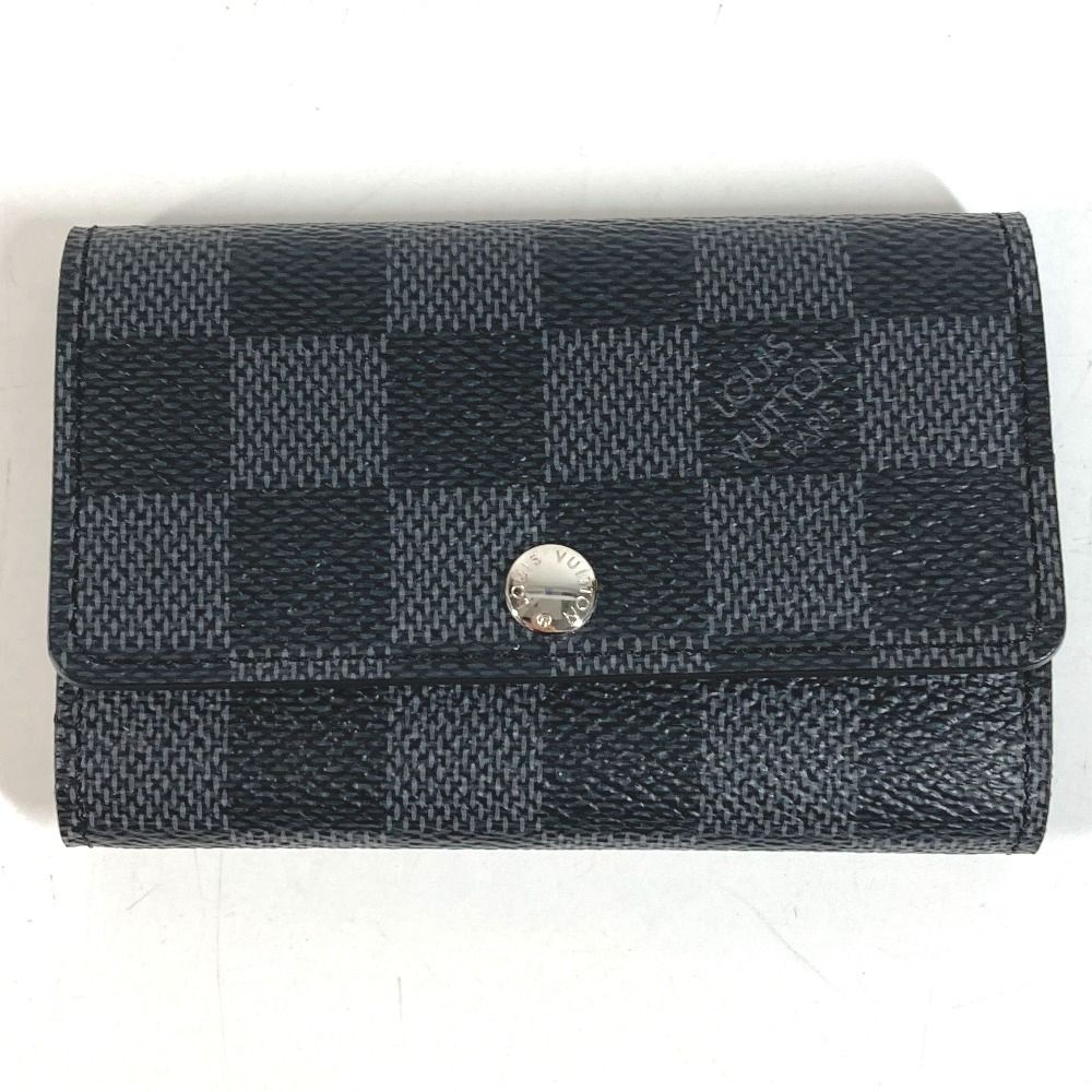 Louis Vuitton Key Case Multicles 6 Damier Graphite Canvas Black Key Holder