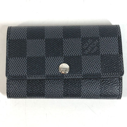 Louis Vuitton Key Case Multicles 6 Damier Graphite Canvas Black Key Holder