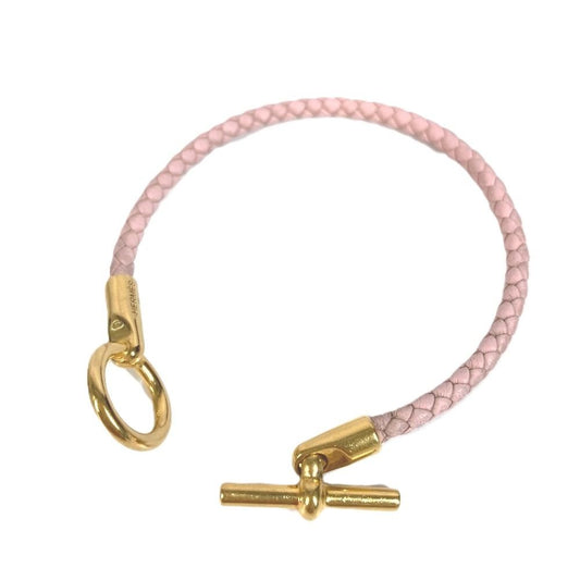 Hermes Bracelet Glenan Leather Light Pink