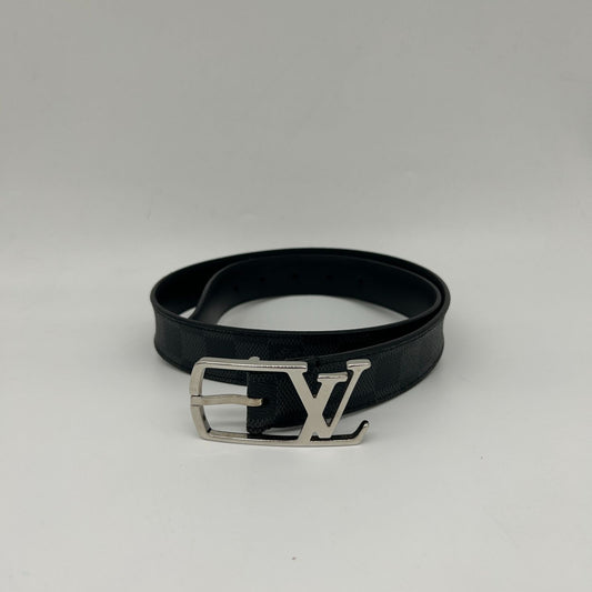 Louis Vuitton Ceinture Anagram Belt Leather Noir Black Silver