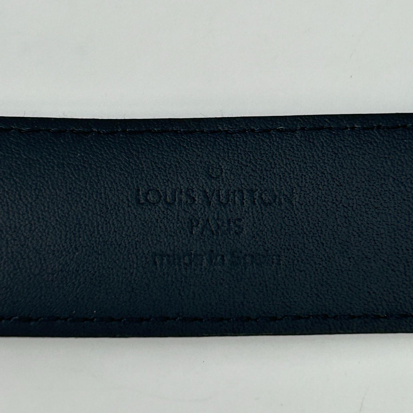 Louis Vuitton Ceinture Anagram Belt Leather Noir Black Silver — view 9