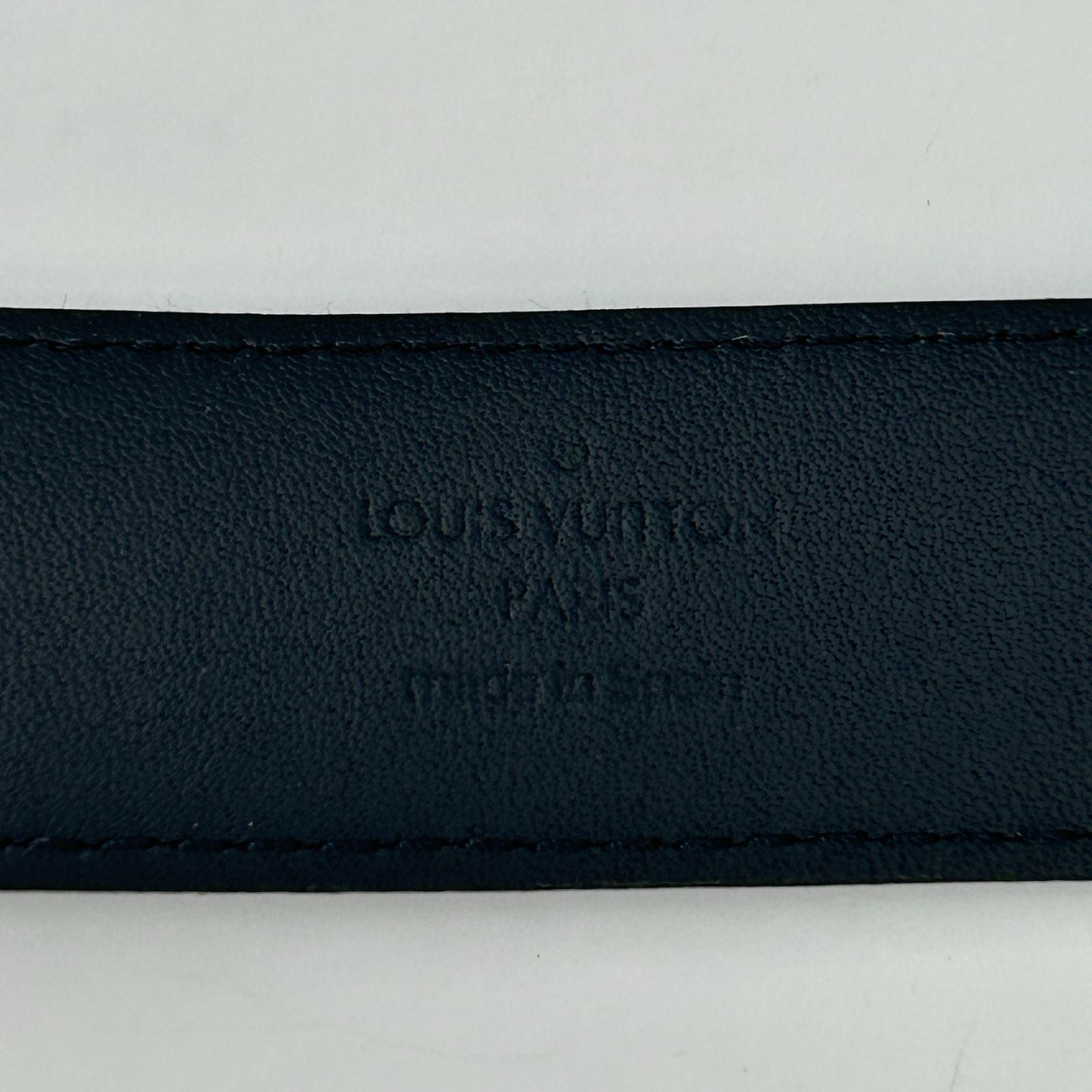 Louis Vuitton Ceinture Anagram Belt Leather Noir Black Silver — view 9