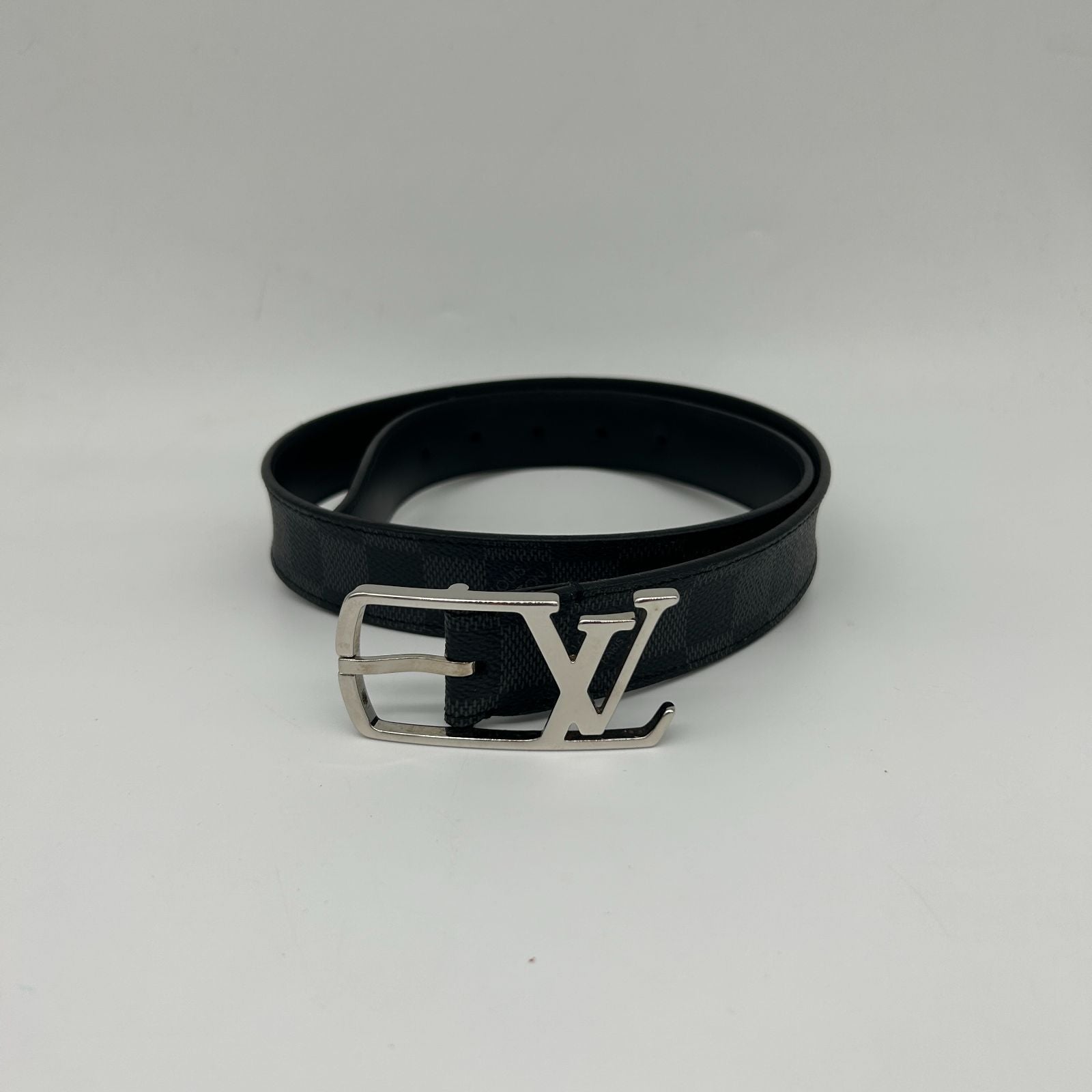 Louis Vuitton Ceinture Anagram Belt Leather Noir Black Silver — view 2