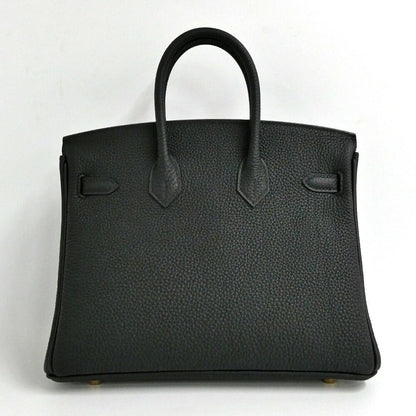 Hermes Birkin 25 Togo Black Gold Handbag — view 2