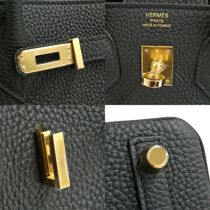Hermes Birkin 25 Togo Black Gold Handbag — view 7
