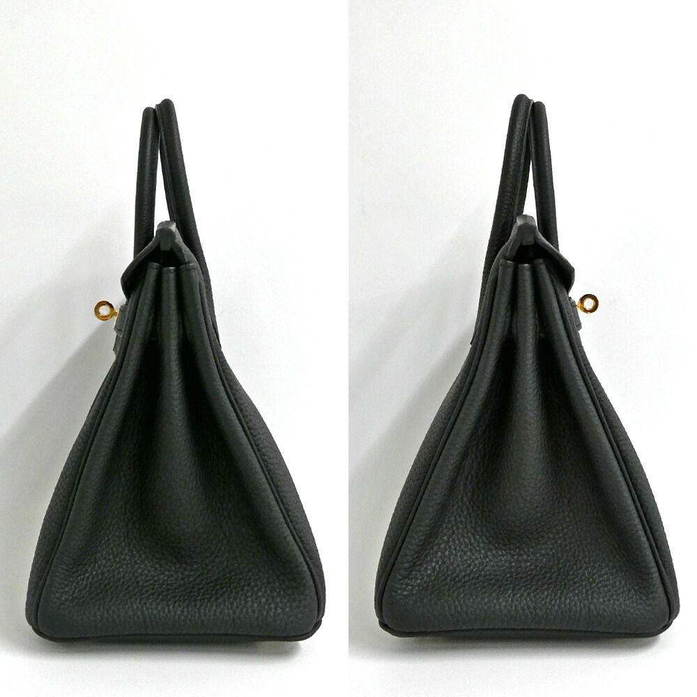 Hermes Birkin 25 Togo Black Gold Handbag — view 3