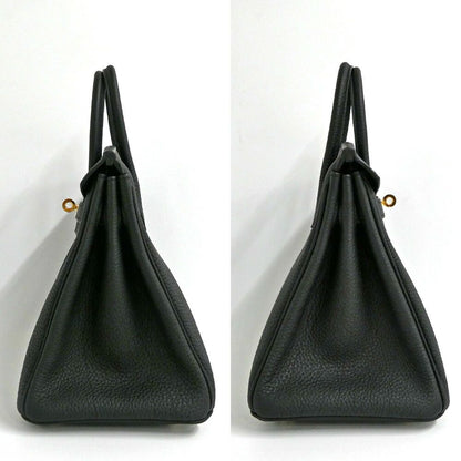 Hermes Birkin 25 Togo Black Gold Handbag — view 3
