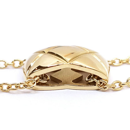 Chanel 18k Yellow Gold Coco Crush Necklace Double Chain Quilted — view 7