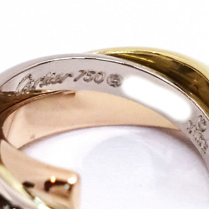 Cartier 18k Yellow Gold WG PG Trinity Earrings Hoop — view 8