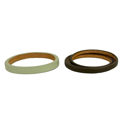 Loewe Bangle Leather Gray Beige Light Green Set Bracelet — view 3