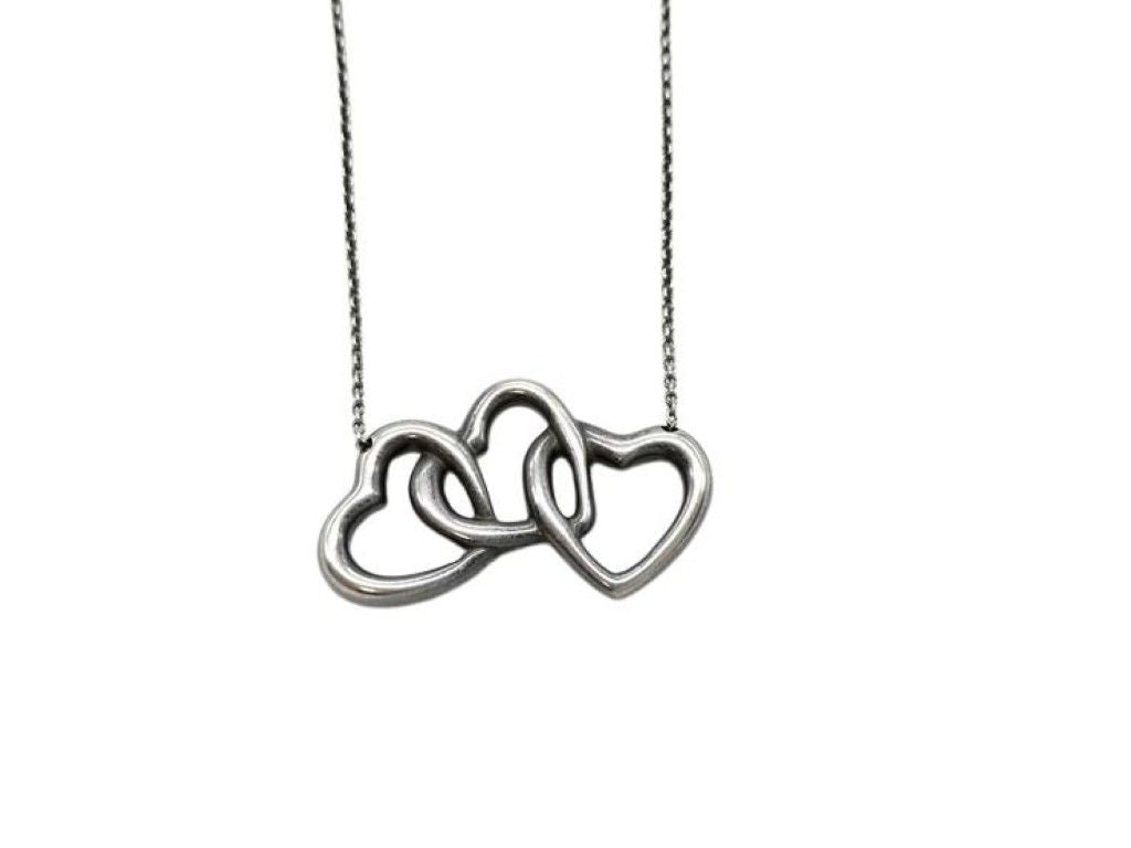 Tiffany & Co Necklace Triple Open Silver