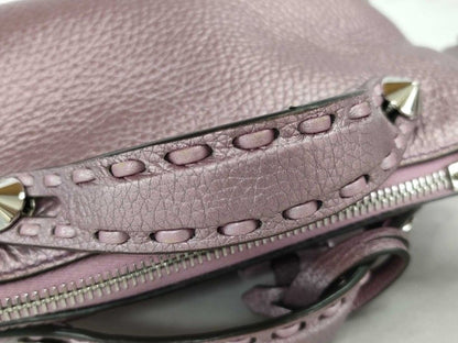 Fendi by the Way Mini Selleria Metallic Purple Leather 2-Way Shoulder Bag Silver — view 4