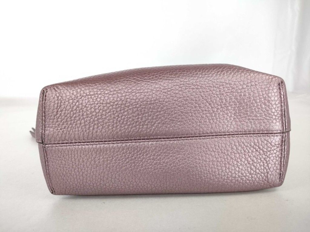 Fendi by the Way Mini Selleria Metallic Purple Leather 2-Way Shoulder Bag Silver — view 3