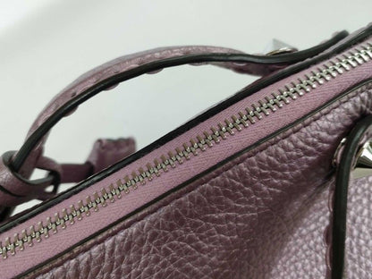 Fendi by the Way Mini Selleria Metallic Purple Leather 2-Way Shoulder Bag Silver — view 8