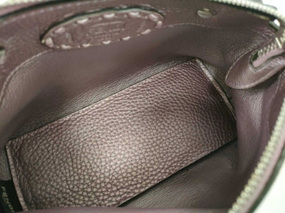 Fendi by the Way Mini Selleria Metallic Purple Leather 2-Way Shoulder Bag Silver — view 7