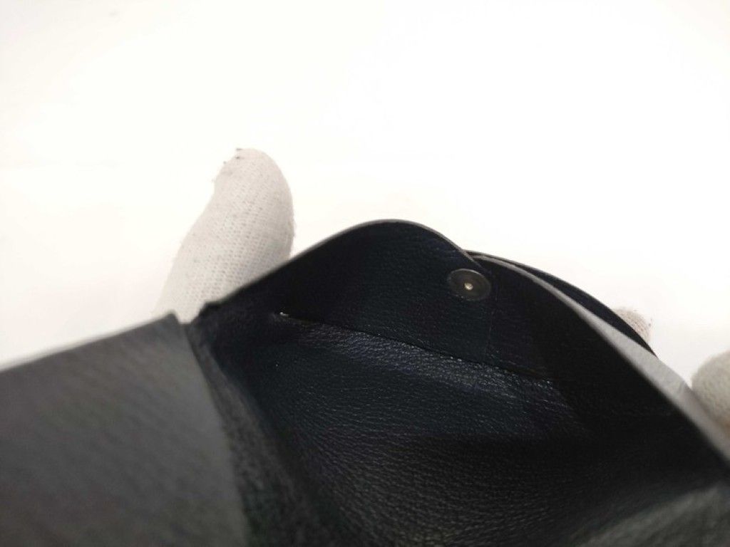 Hermes Card Case Calvi Navy Chevre Silver — view 7