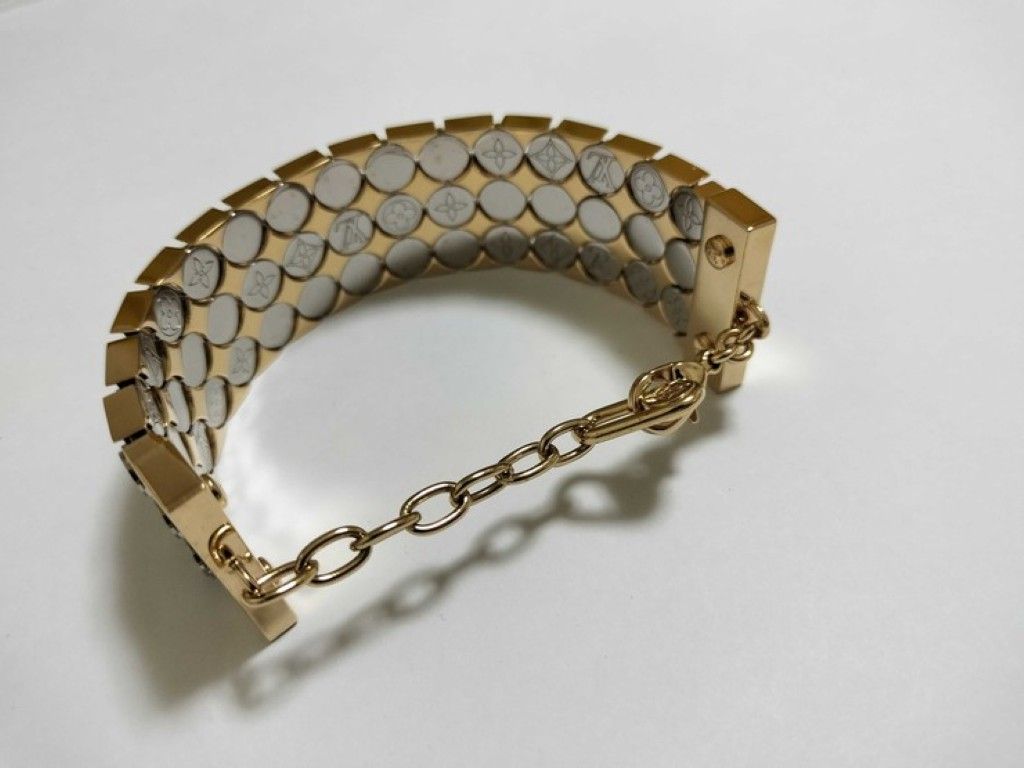 Louis Vuitton Bracelet Futura Gold Silver Metal Monogram — view 2