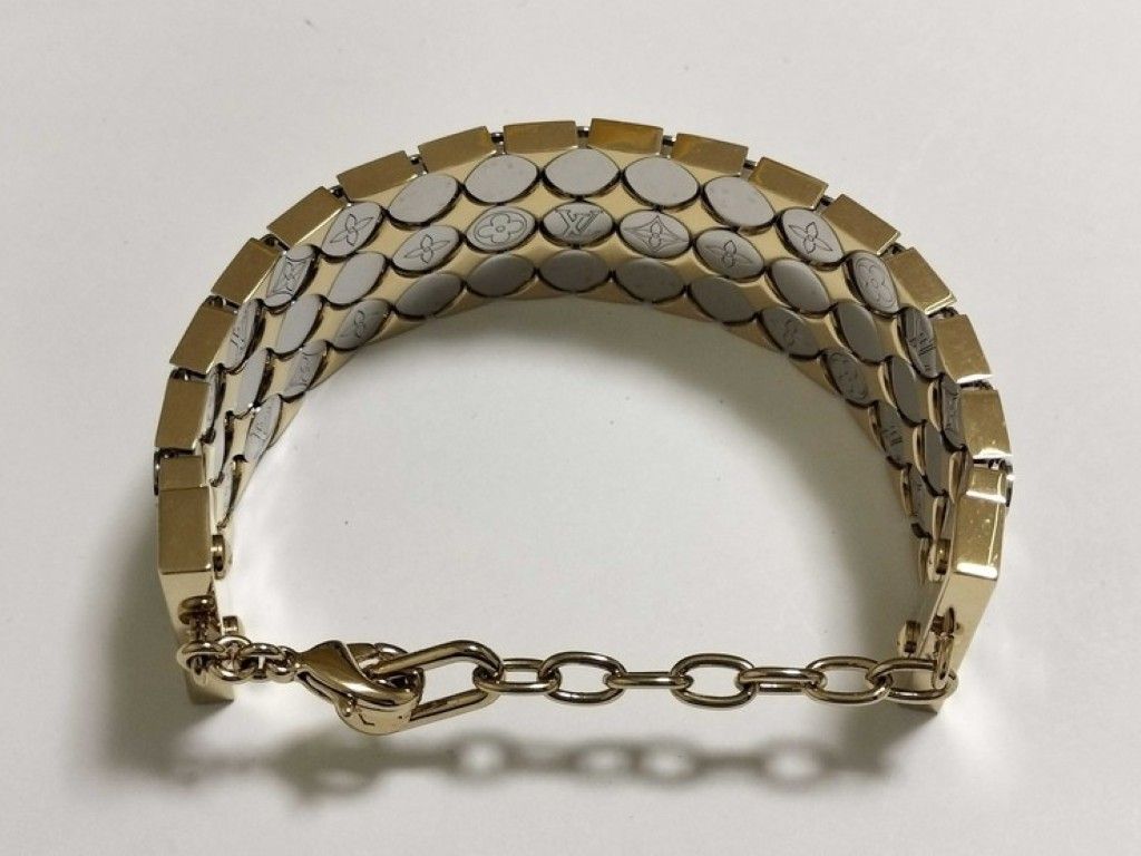 Louis Vuitton Bracelet Futura Gold Silver Metal Monogram — view 5