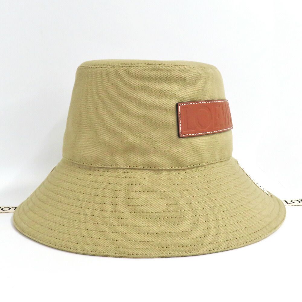 Loewe Fisherman Hat Canvas Sand 58 Beige Logo — view 3