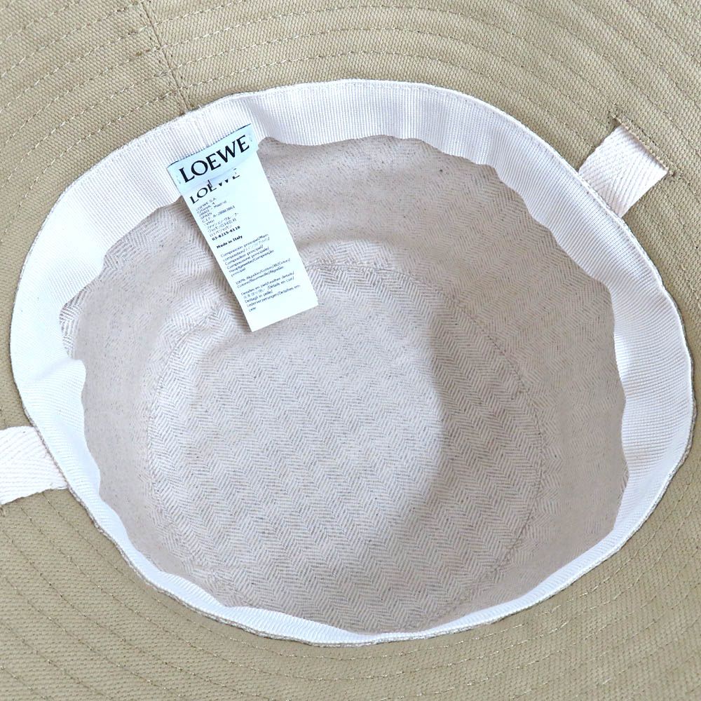 Loewe Fisherman Hat Canvas Sand 58 Beige Logo — view 5