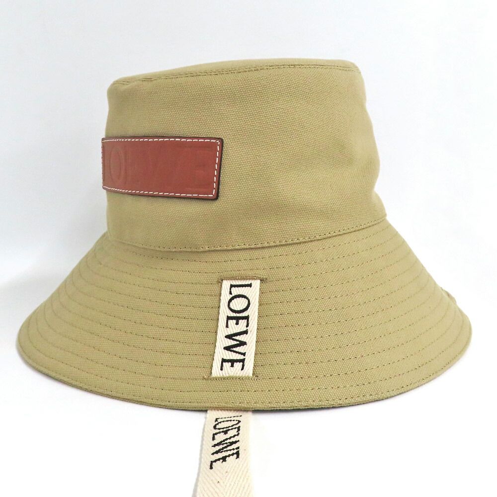 Loewe Fisherman Hat Canvas Sand 58 Beige Logo — view 4