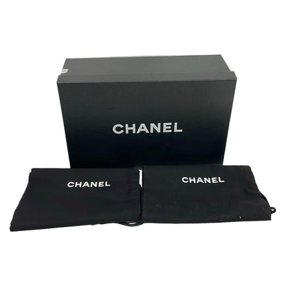 Chanel Flat Shoes 36 C Red Ribbon CC Logo Ballet Lambskin — view 7
