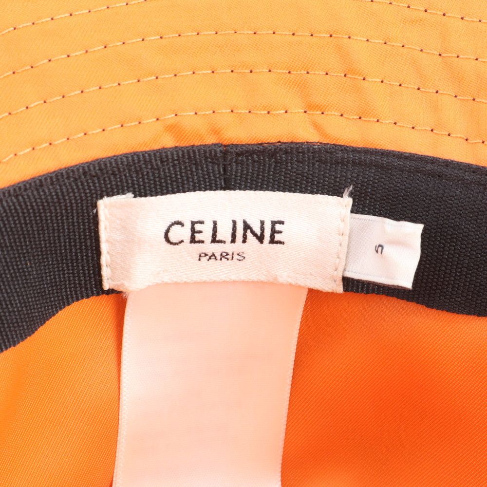 Celine Logo Quilted Bucket Hat Bakeha S Hat Black — view 7