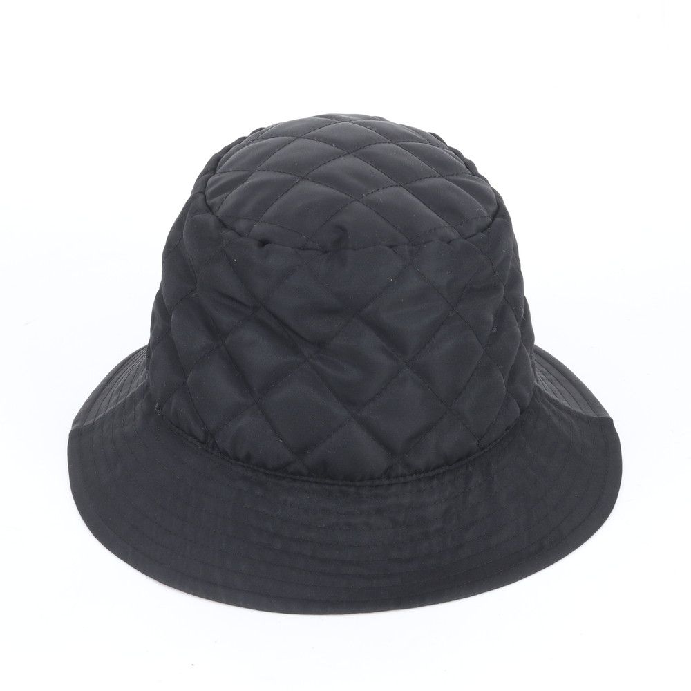 Celine Logo Quilted Bucket Hat Bakeha S Hat Black — view 4