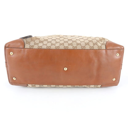 Gucci GG Canvas Interlocking Leather Tote Shoulder Brown — view 5