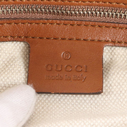 Gucci GG Canvas Interlocking Leather Tote Shoulder Brown — view 8