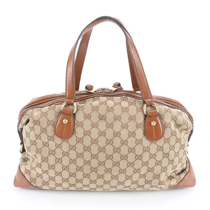 Gucci GG Canvas Interlocking Leather Tote Shoulder Brown — view 3