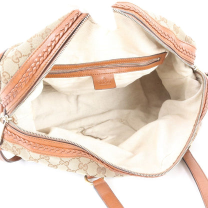Gucci GG Canvas Interlocking Leather Tote Shoulder Brown — view 7