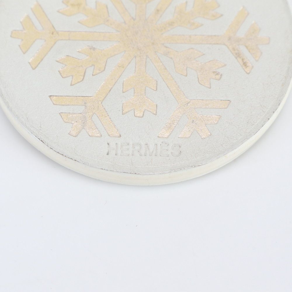 Hermes Snowflake Motif 925 Sterling Silver Bag Charm Key Holder — view 5