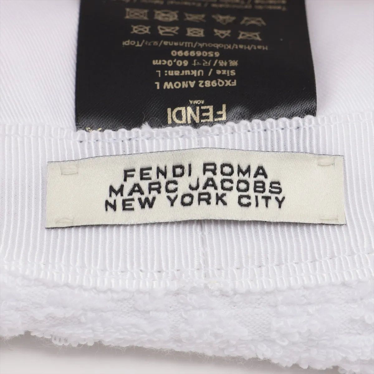 Fendi Logo Bucket Hat Pile L White — view 5