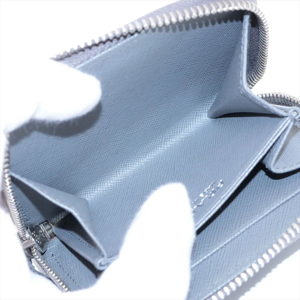 Prada Saffiano Leather Triangle Coin Purse — view 4