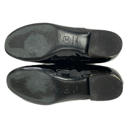 Chanel Shoes 36.5 C Black Pearl CC Logo Leather — view 4