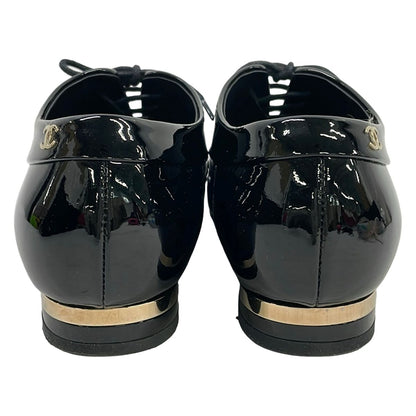 Chanel Shoes 36.5 C Black Pearl CC Logo Leather — view 3