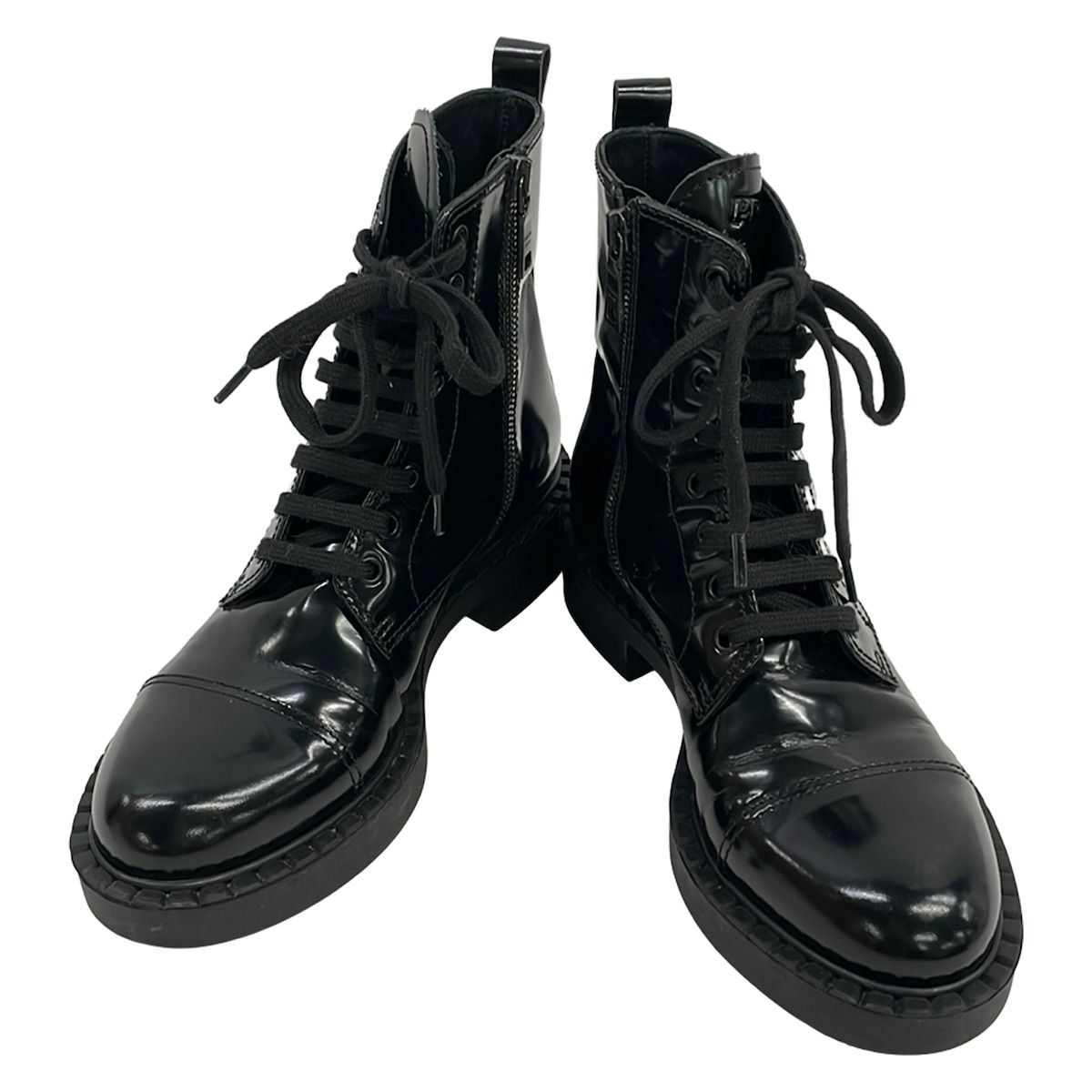 Prada Short Boots 36.5 Black Leather — view 2
