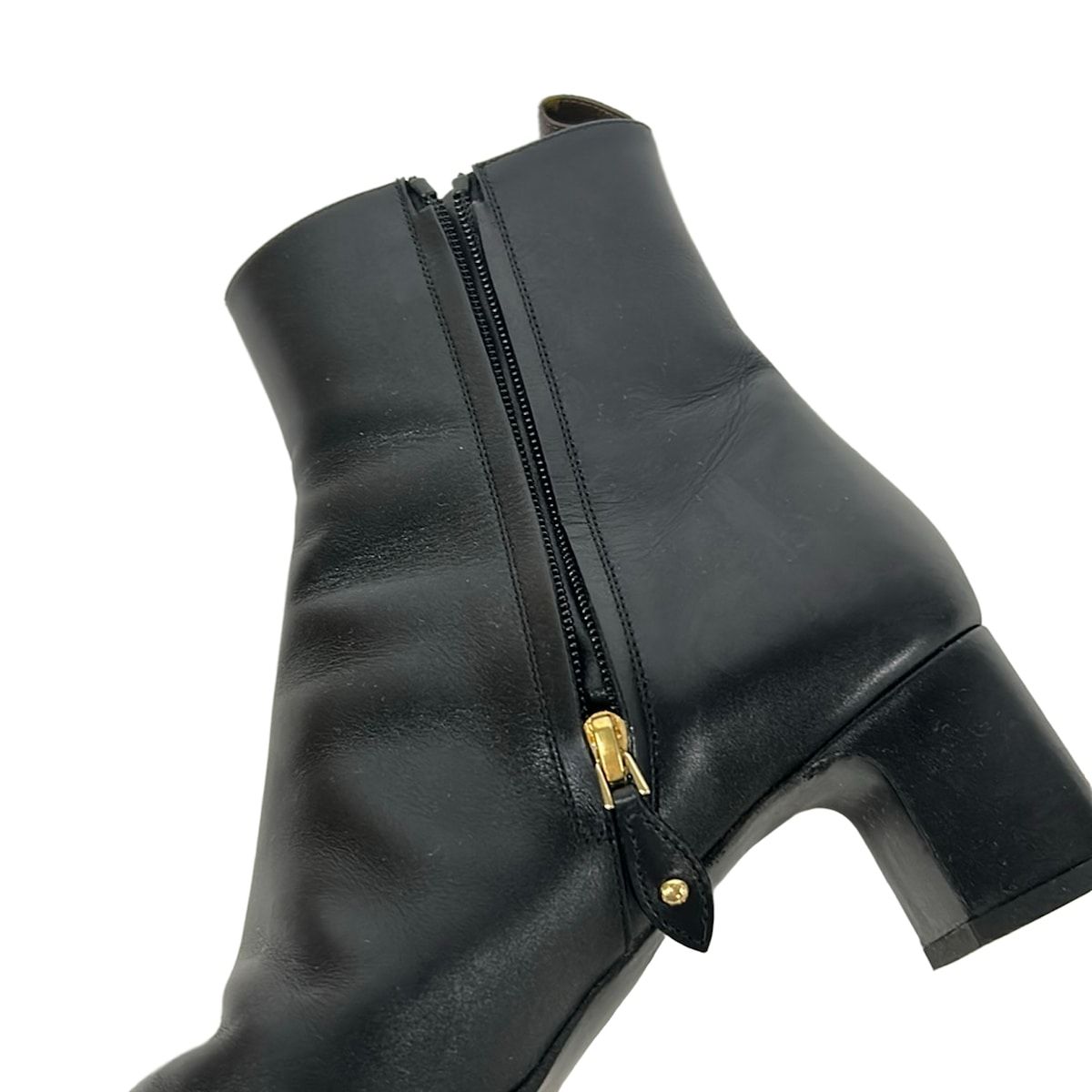 Louis Vuitton Short Boots 37 Black Dark Brown Monogram Canvas Leather — view 5