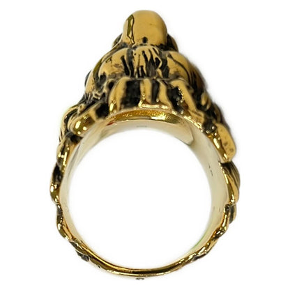 Gucci Ring Lion Head Gold Black — view 4