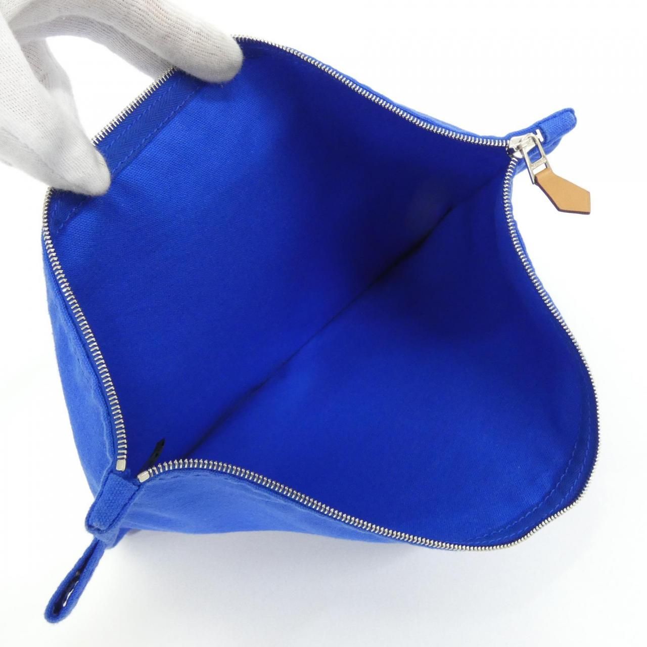 Hermes Flat Pouch Blue — view 7