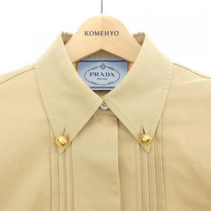 Prada Cropped Poplin Jacket Triangle Logo — view 5
