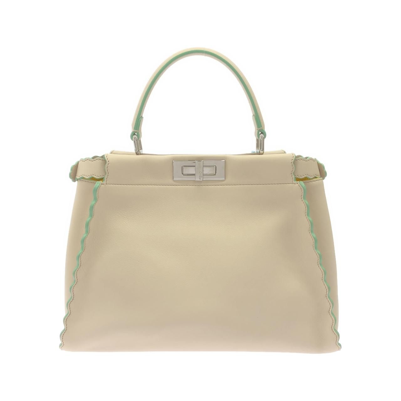 Fendi Peekaboo Bag Handbag Silver — view 2